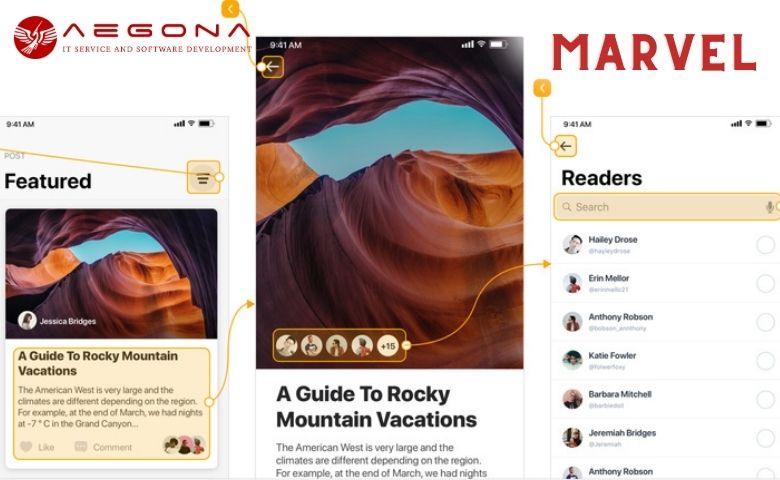 Phần mềm sáng tạo app – Marvel App