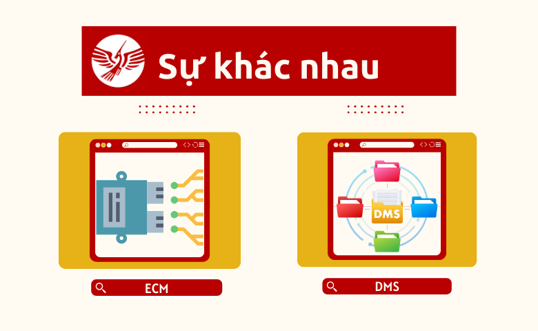 sự khác nhau giữa ecm và dms