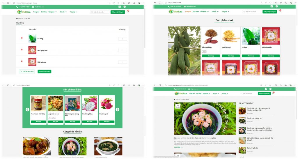  Giải pháp website nông sản Vietrau 