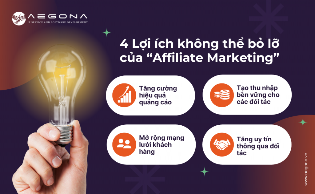 04 lợi ích không thể bỏ lỡ của Affiliate Marketing 