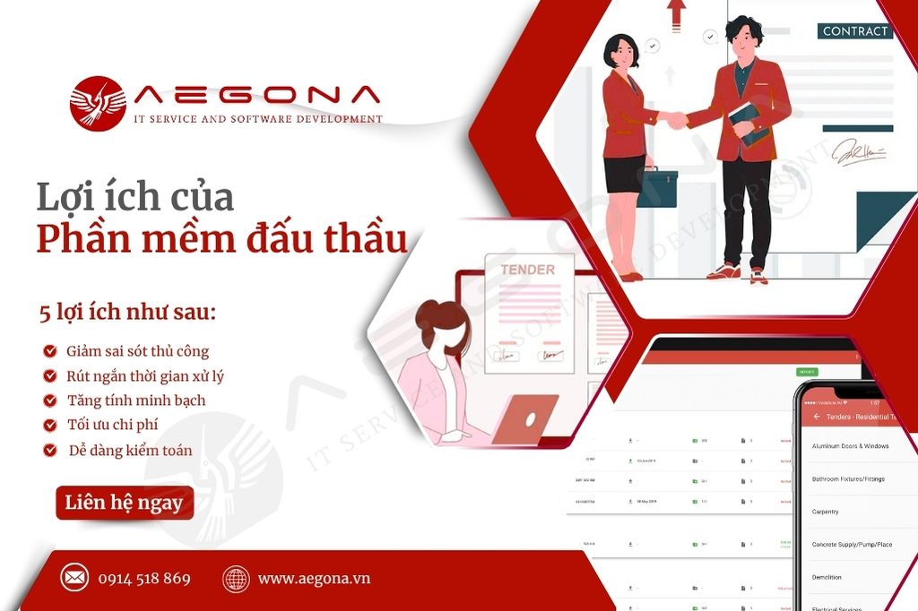 5 lợi ích khi doanh nghiệp gia công phần mềm quản lý đấu thầu