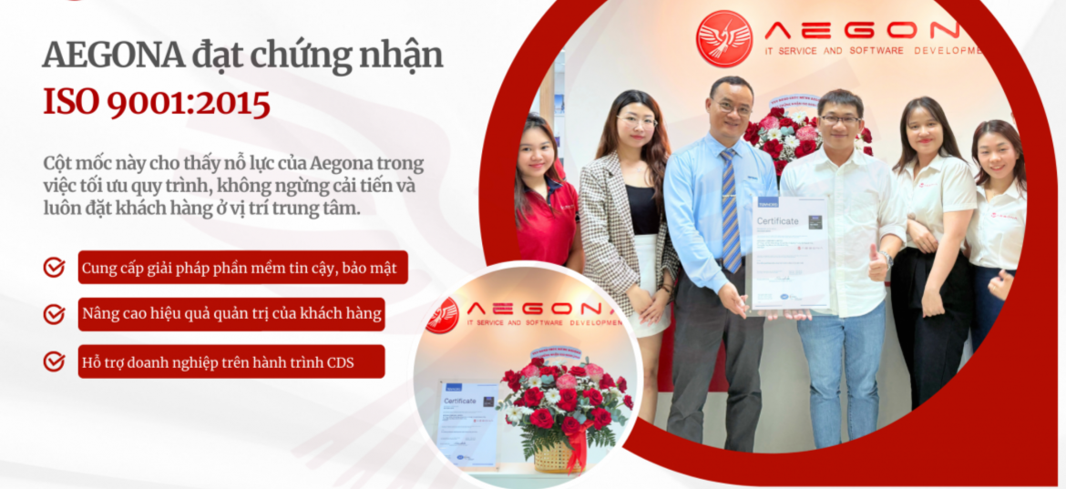 Aegona đạt chứng nhận iso về quản lý chất lượng