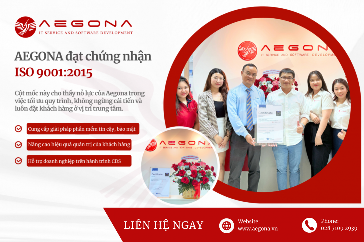 Aegona đạt chứng nhận iso về quản lý chất lượng
