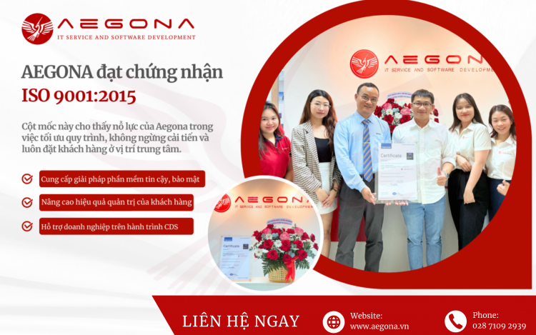 Aegona đạt chứng nhận iso về quản lý chất lượng