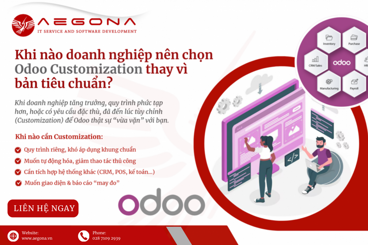 Khi nào doanh nghiệp cần Odoo Customization thay vì bản tiêu chuẩn?