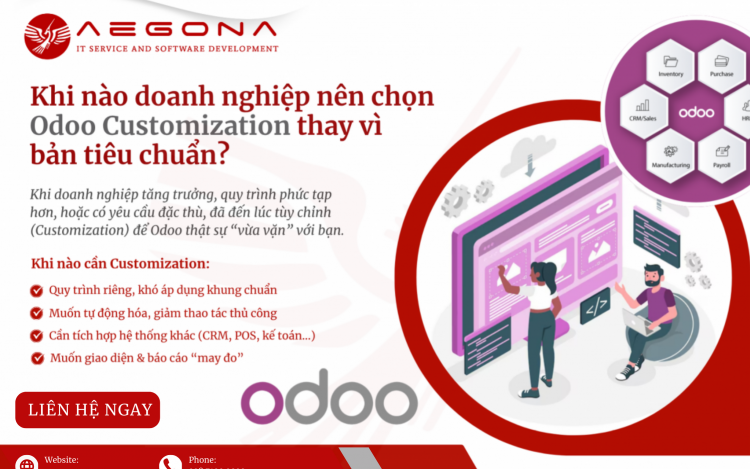 Khi nào doanh nghiệp cần Odoo Customization thay vì bản tiêu chuẩn?