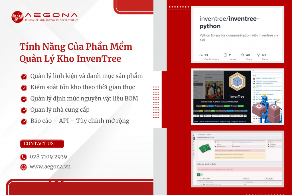 Tính năng nổi bật của Phần mềm quản lý kho InvenTree
