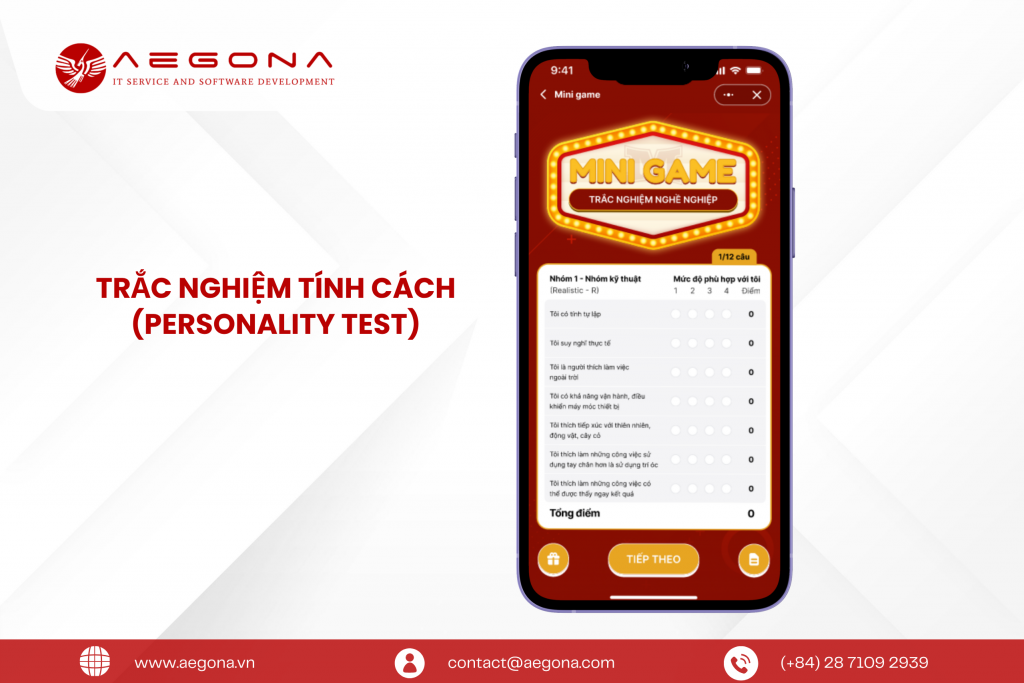 Minigame: Trắc nghiệm tính cách (Personality Test)