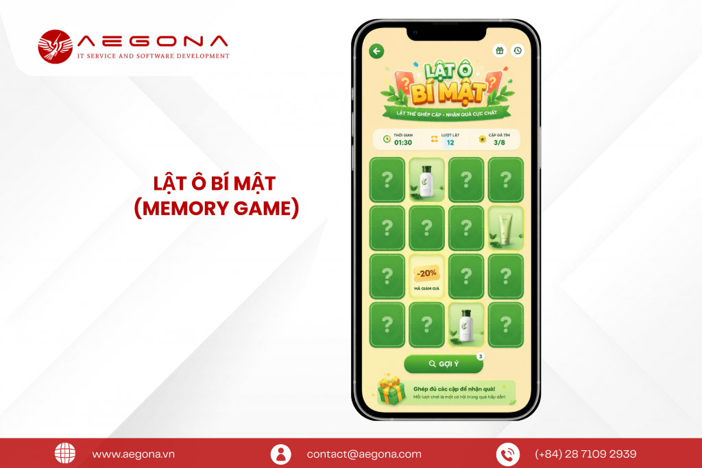 Minigame: Lật Ô Bí Mật (Memory Game)