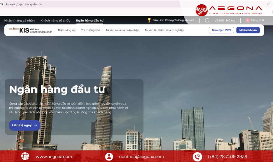 Website KISVN - Ngân hàng đầu tư