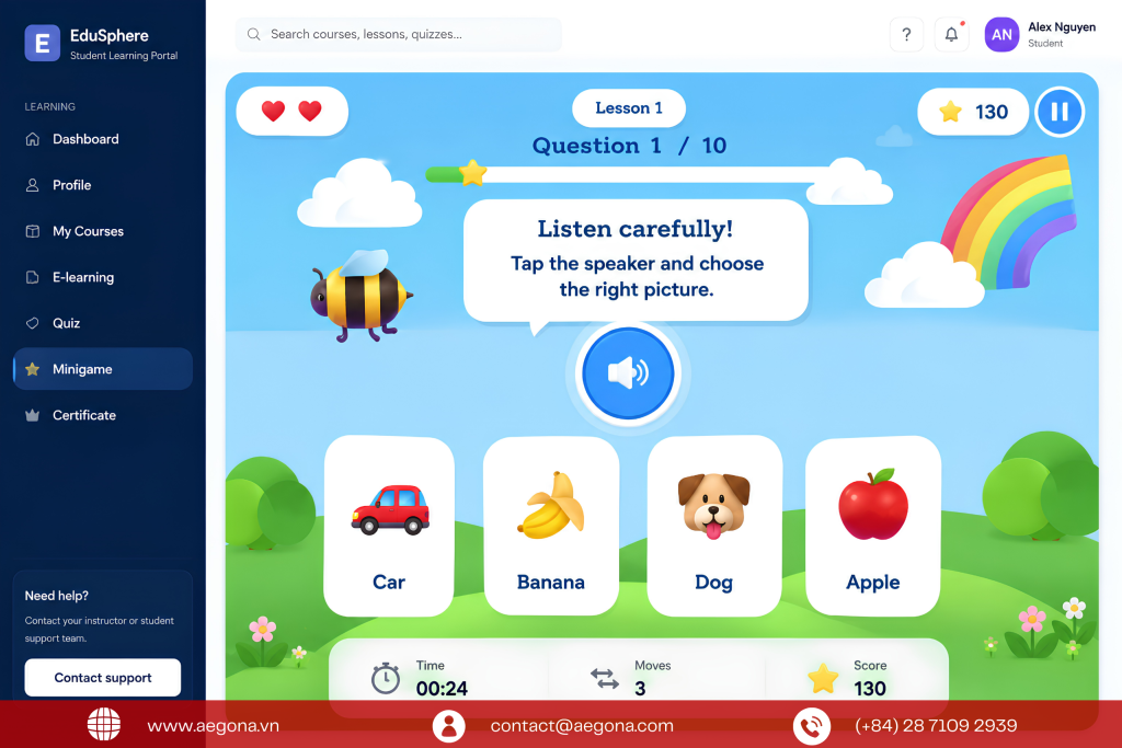 Minigames – Trò chơi tương tác trên hệ thống LMS
