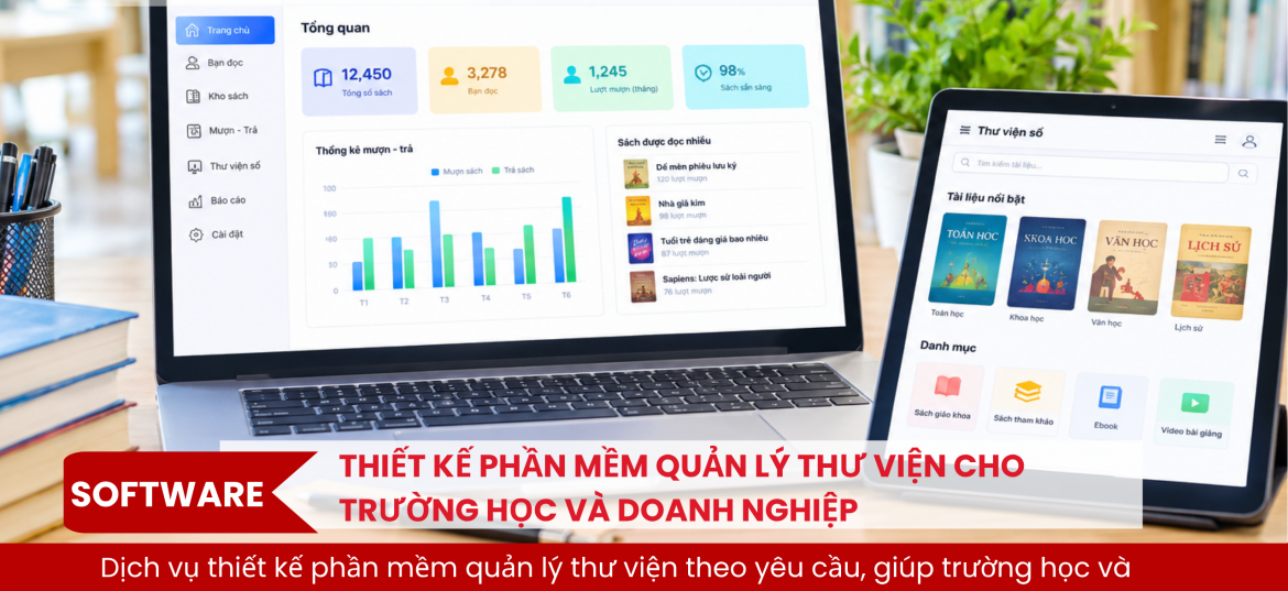 Thiết Kế Phần Mềm Quản Lý Thư Viện Cho Trường Học Và Doanh Nghiệp