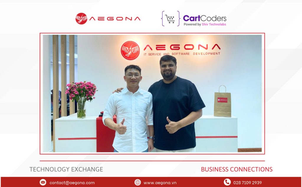 Anh Huy Đàm (CEO Aegona) cùng ông Kishan Mehta