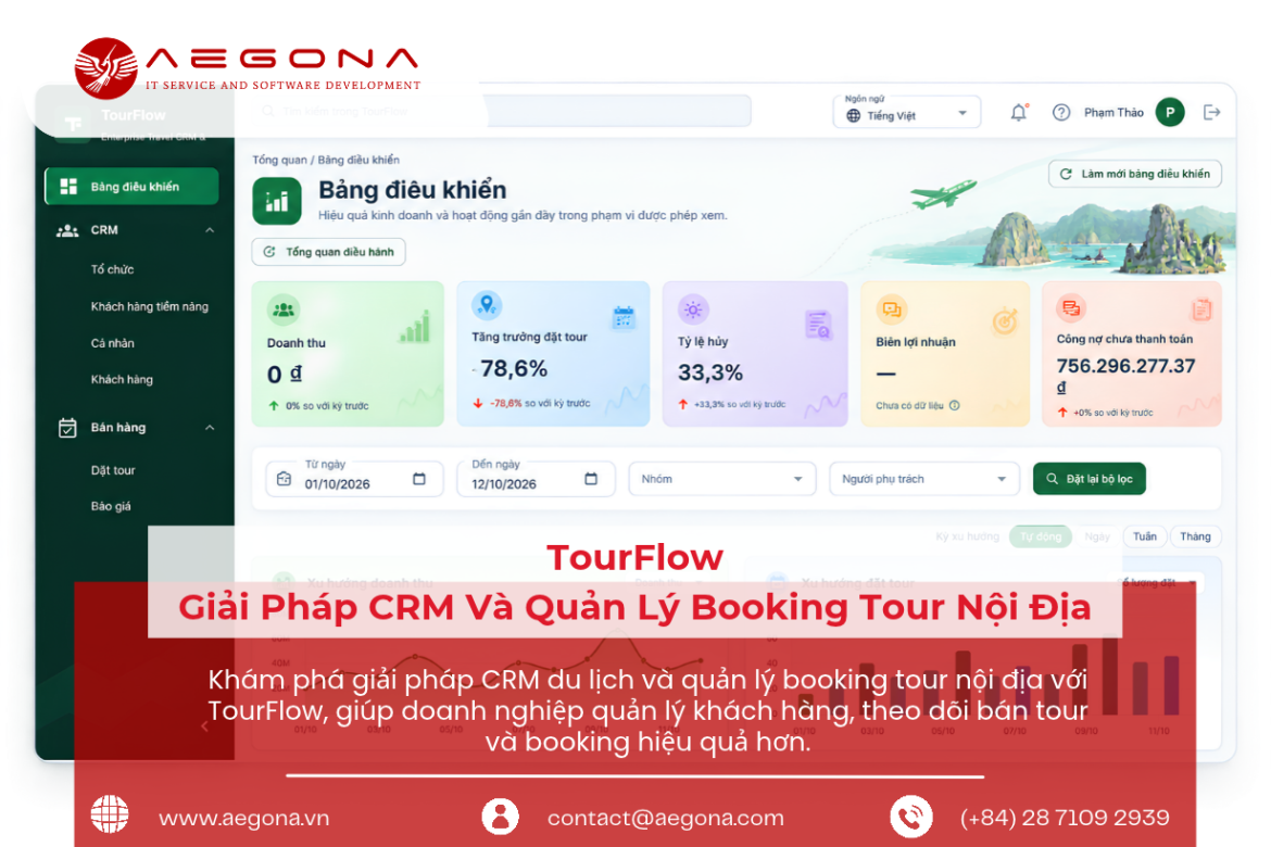 Giải Pháp CRM Và Quản Lý Booking Tour Nội Địa Với TourFlow