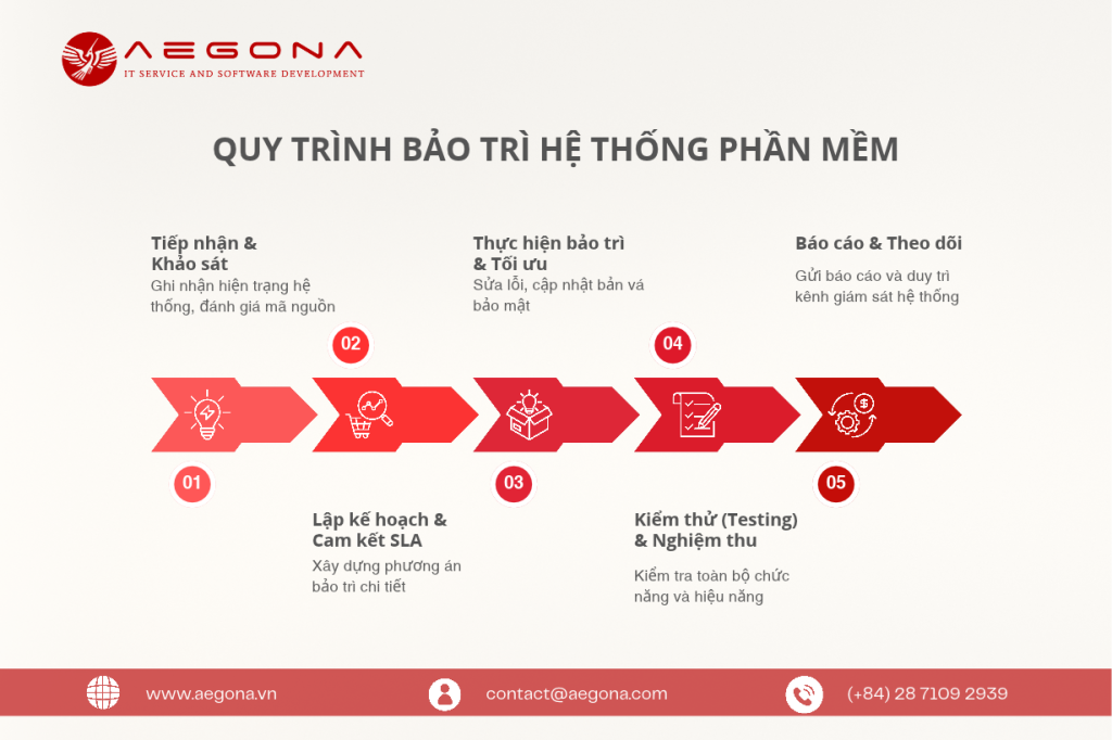 Quy trình bảo trì hệ thống phần mềm tại Aegona