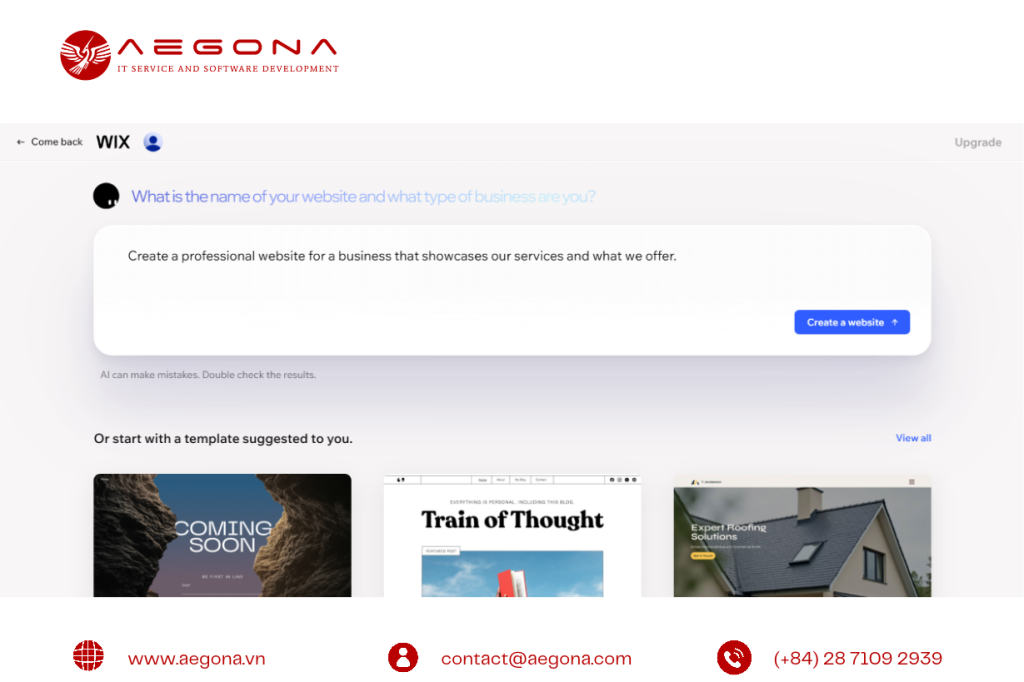Hướng dẫn tạo website bằng Wix